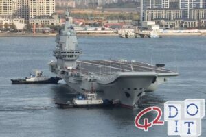 Shandong, the first aircraft carrier built entirely by China in 2019