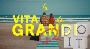Una locandina de "la vita da grandi"